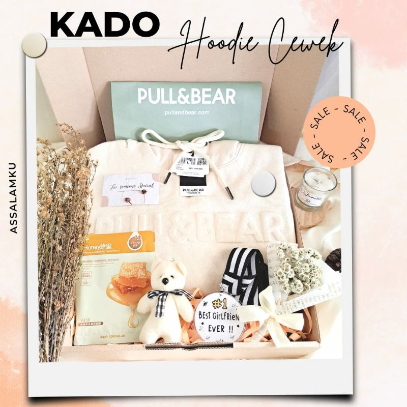 GIFT BOX KADO CEWEK HOODIE / HAMPERS CEWEK HOODIE / KADO ULANG TAHUN / KADO WISUDA