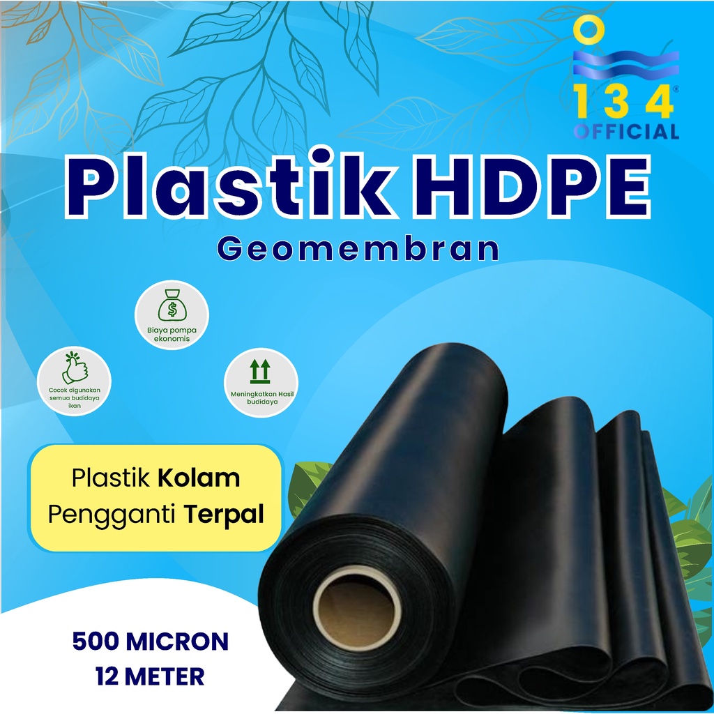 GEOMEMBRAN HDPE TEBAL 500 MICRON LEBAR 12 METER