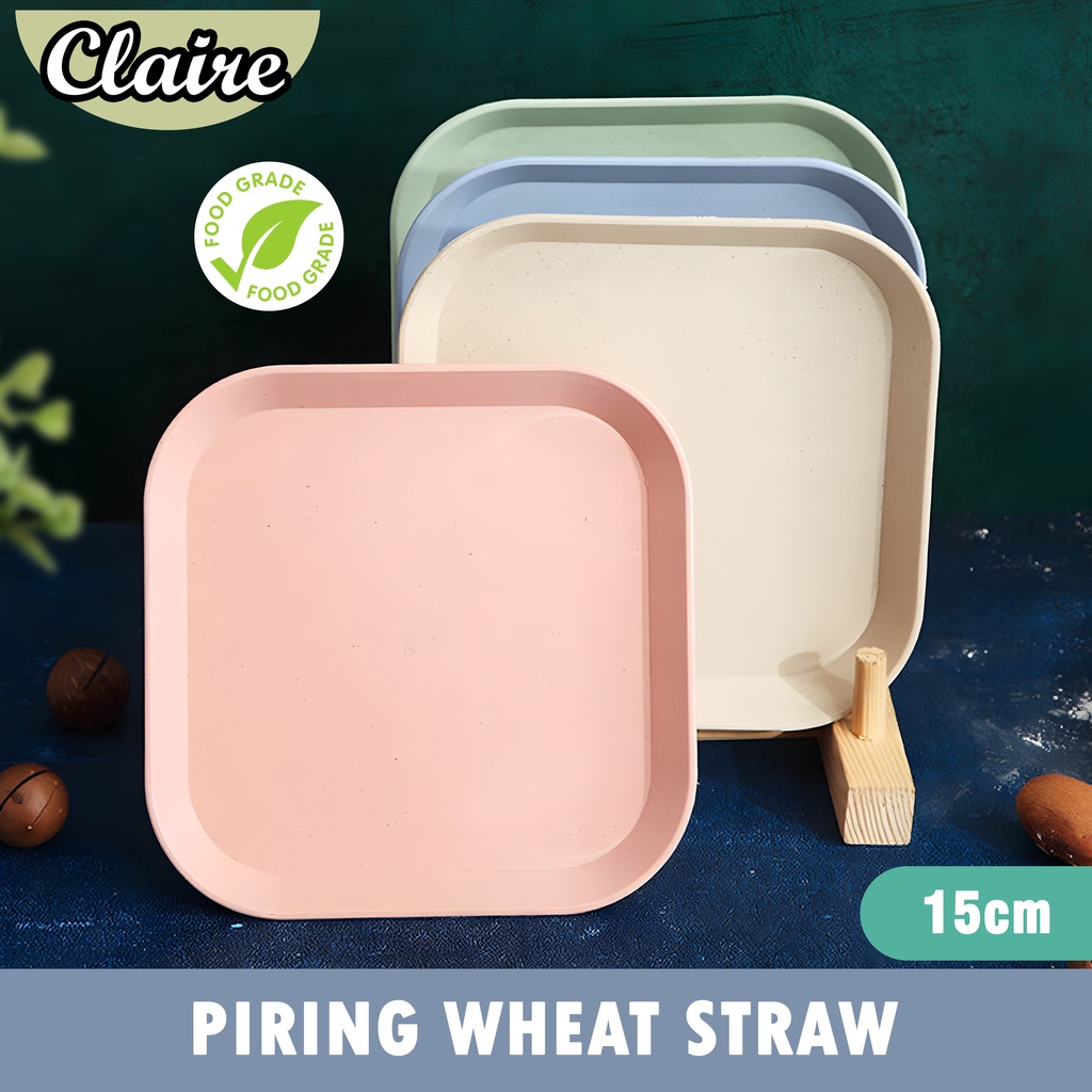 PIRING WHEAT STRAW / PIRING MAKAN PLASTIK / PIRING MAKAN BAHAN JERAMI GANDUM