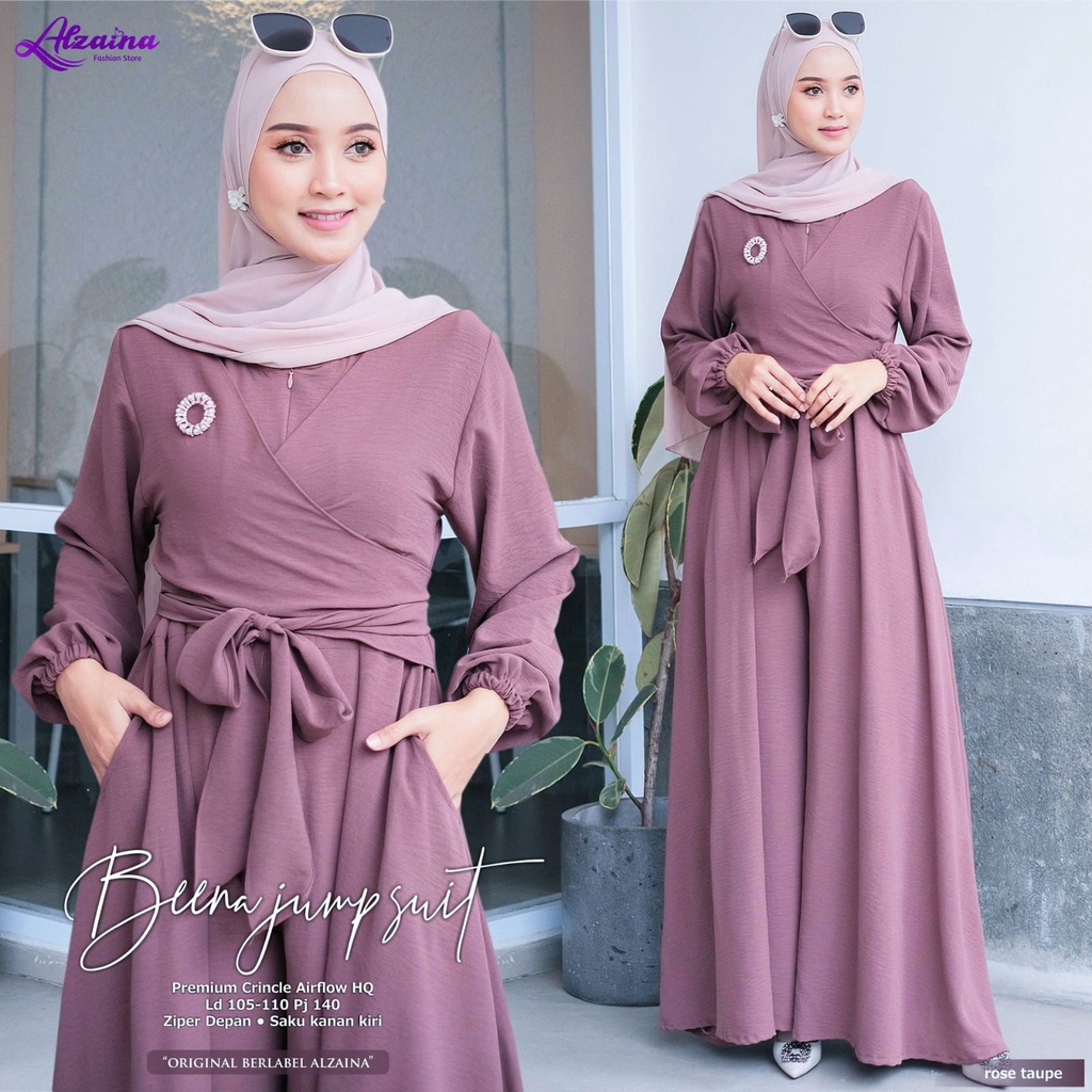 Beena Jumpsuit Dress Fashion Muslim Original Produk By Alzaina