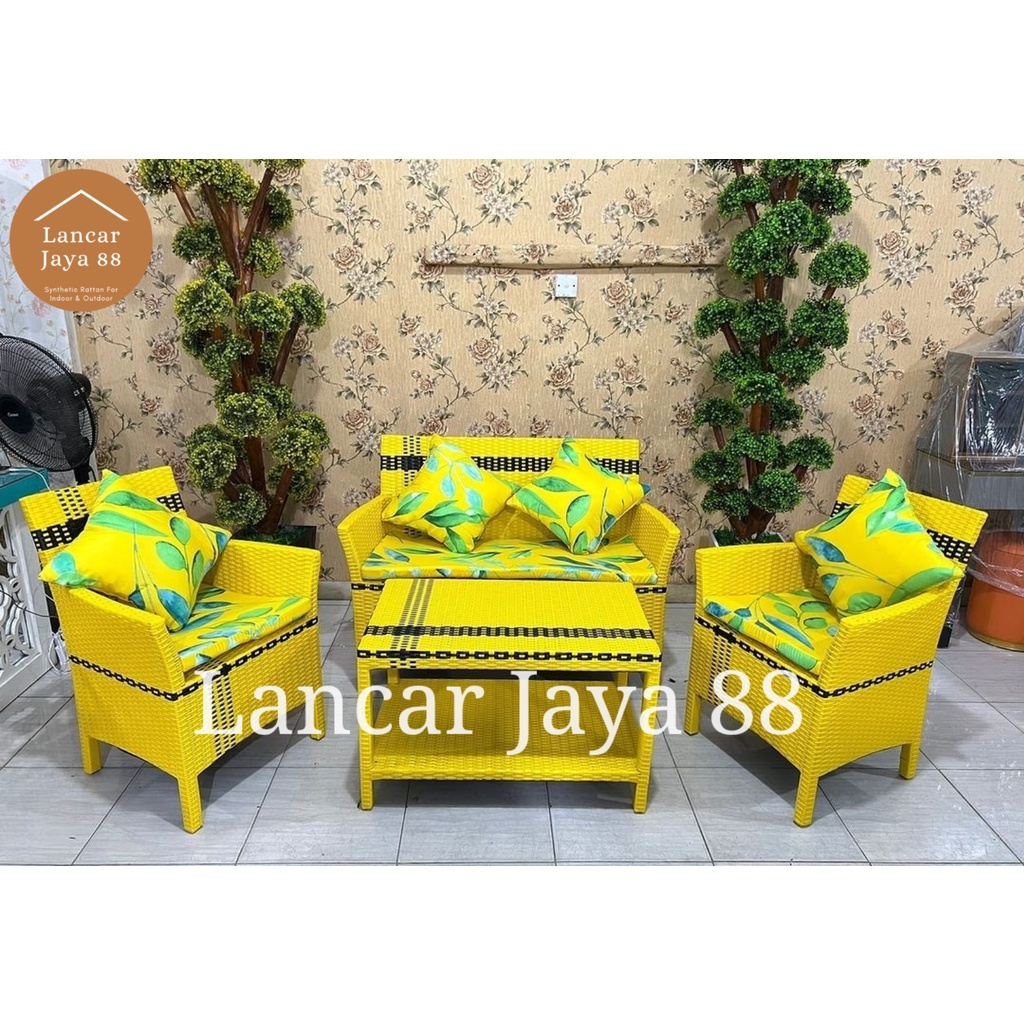 Set Sofa Hawai Tamu Rotan Sintetis