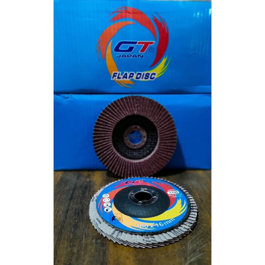 Amplas Susun GT 4 Inch Grid 60 100 120 150 - Mata Gerinda Flap Disc 4&quot;
