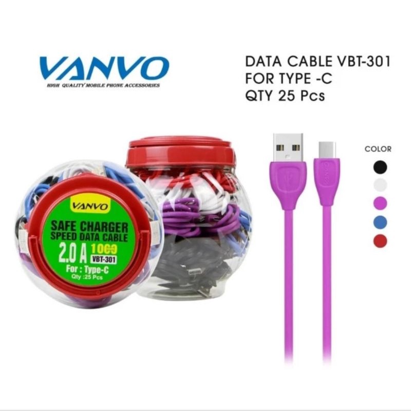 kabel data support fast charging VOOC TURBO vanvo vbt 301 micro type C iphone