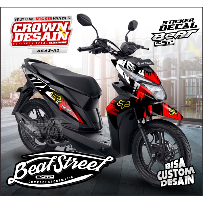 DECAL BEAT STREET ESP FOXRACING - Stiker dekal beat street esp 2017-2019  - BS