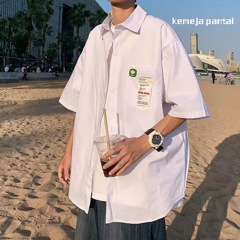 Kemeja pria lengan pendek baju kemeja pria kemeja kasual kemeja motif kemeja cowok kemeja putih pria baju couple pasangan kemeja kemeja korea jumbo kemeja pantai2023