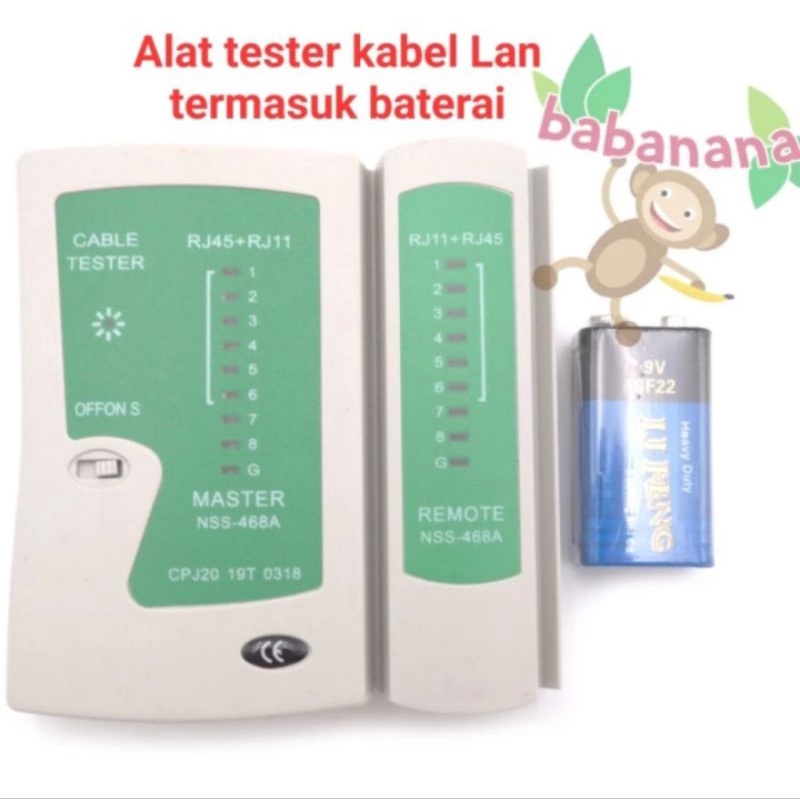 Alat Tester Kabel Lan RJ45 RJ11 Cable Internet Tes Tools Signal Sinyal