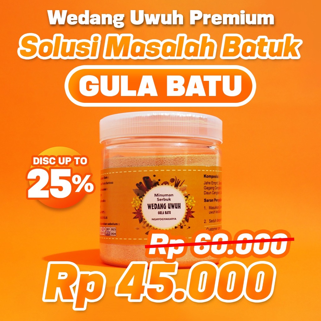 

Wedhang Uwuh Premium (Gula Batu) - Solusi Tepat Atasi Masalah Pernafasan