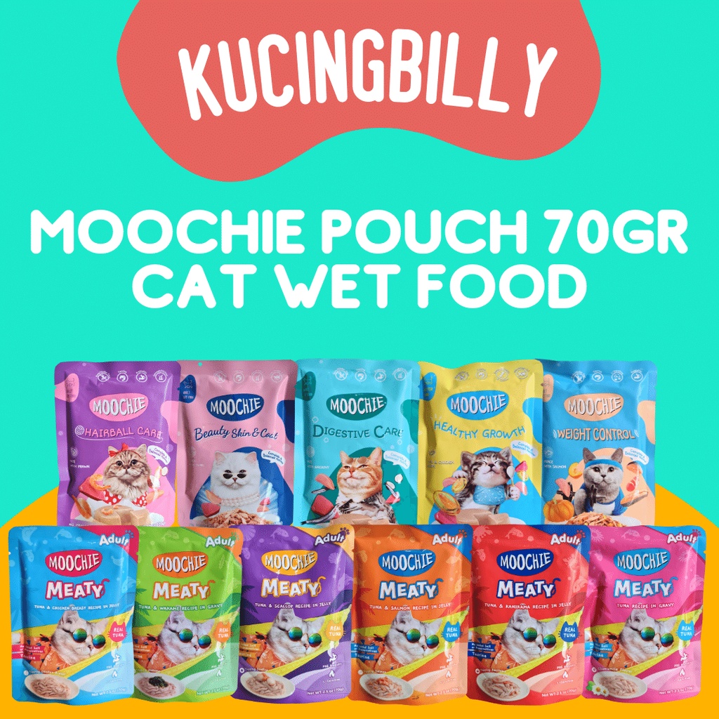 Moochie pouch 70gr makanan basah kucing premium