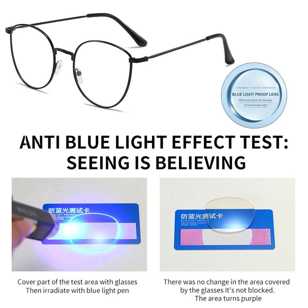 R-flower Anti-Blue Light Kacamata Pria Wanita Perubahan Warna Mata Perlindungan Ultra Light Frame