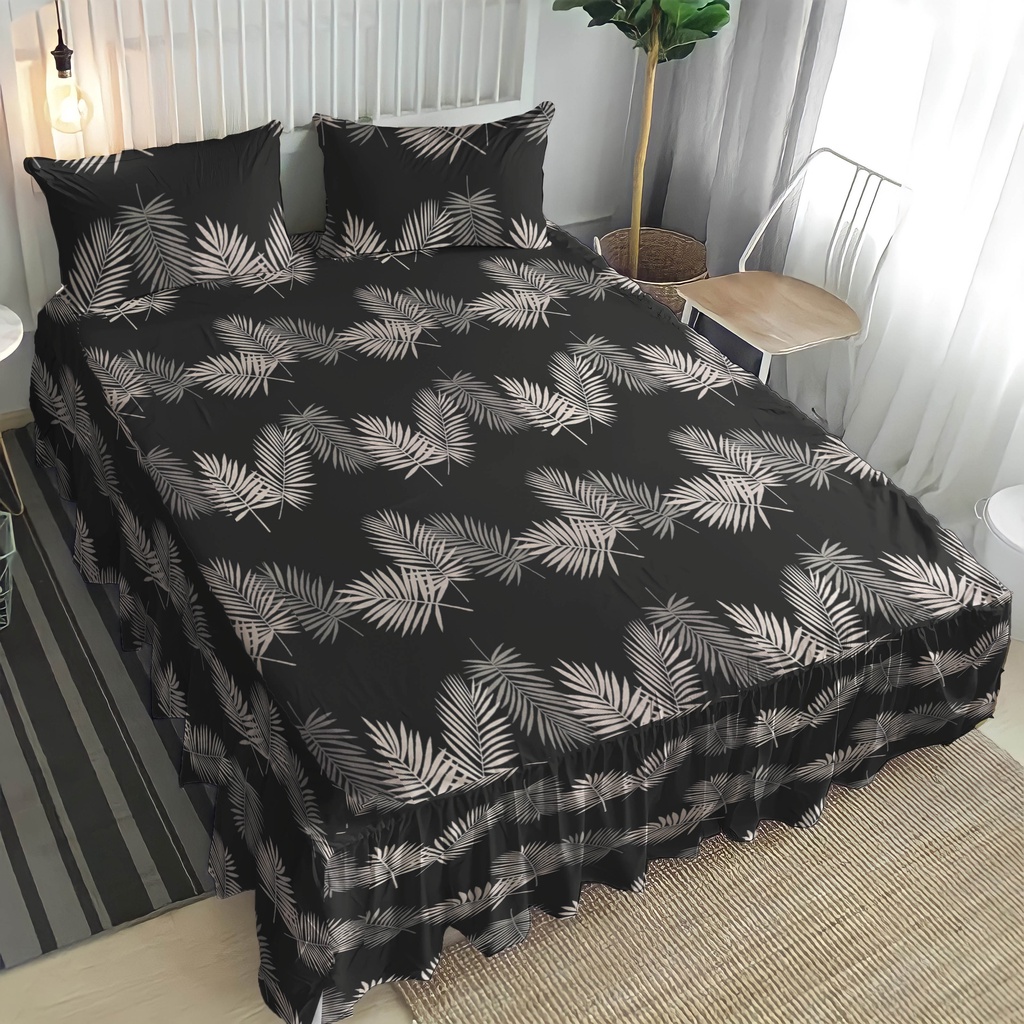 Sprei Rumbai ukuran 160X200 180x200  Queen  King size Bahan Katun Halus