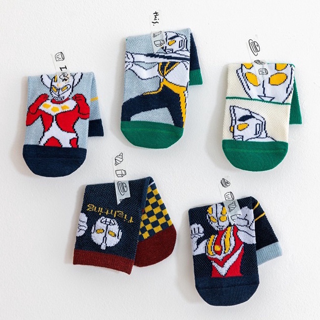 INFY - Kaos Kaki Anak Motif Ultraman Kaus Kaki Bayi Lucu KK055