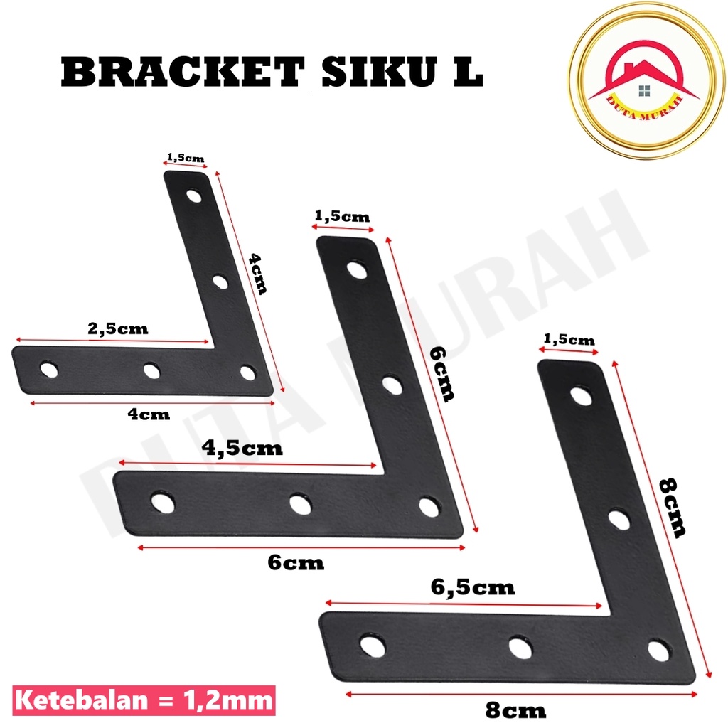 Plat Siku L Segitiga / Frame Siku L / Plat Siku Connector 4x4 6x6 8x8