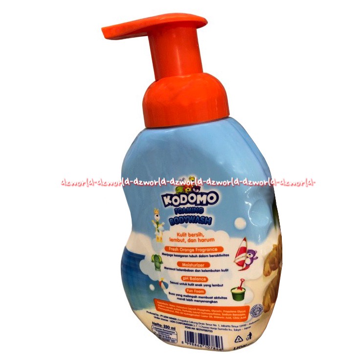 Kodomo Foaming Body Wash Pump 250ml Sabun Mandi Bayi Anak Busa Bodywash Lion Japan 250 ml Model Pumps Tube