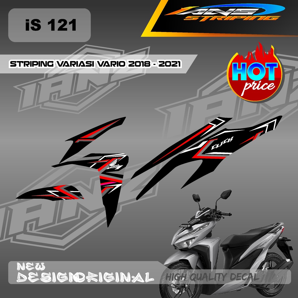 STIKER STRIPING MOTOR VARIO 125 &amp; 150 LED LIST GARIS SIMPLE BAHAN  HOLOGRAM / NON HOLOGRAM IS121