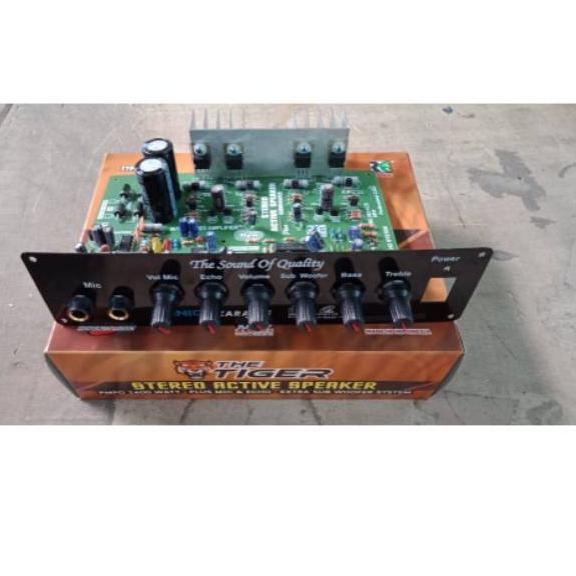 ♪ Kit Power Amplifier Speaker Aktif Stereo Karaoke Plus Echo 1400W PMPO tiger ✭