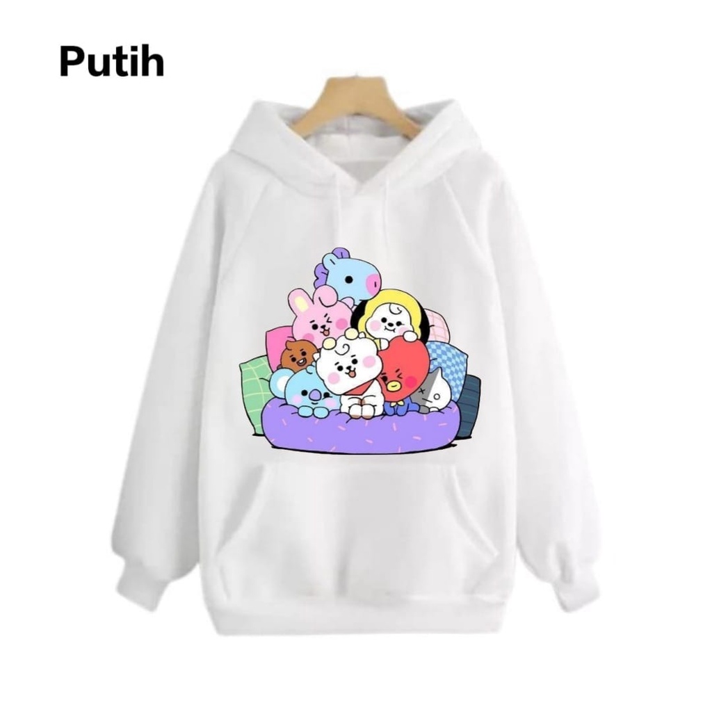 Hzl_outfit Sweater Hoodie Kantong Anak-Anak Team BTS21 9Warna S.M.L.XL
