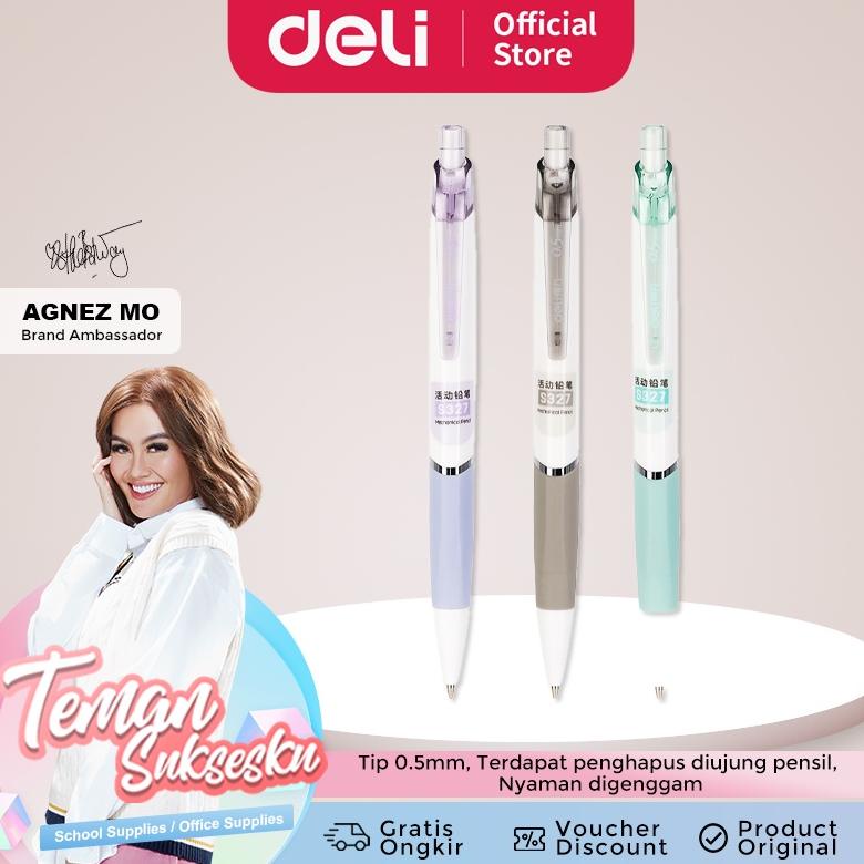 

❂❂❂ Deli Propelling Pencil Pensil Mekanik Cetek Tip 0.5 mm Dilengkapi Klip S327