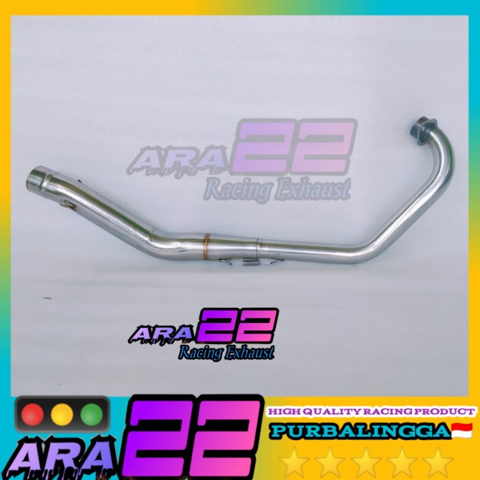 Pipa leher header knalpot Yamaha Vixion Old New Advance NVL bending