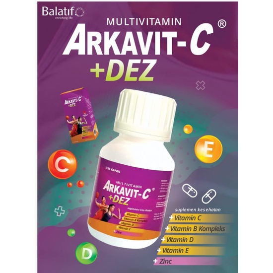 ARKAVIT MULTIVITAMIN CDEZ ISI 30 KAPSUL / ARKAVIT C PLUS D E ZINC