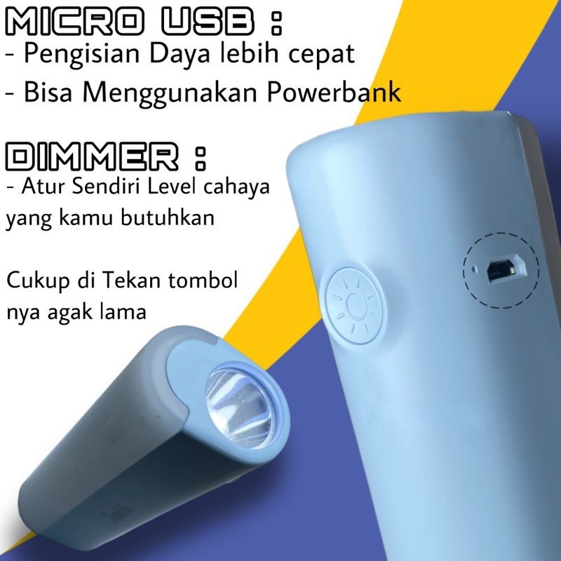 SENTER LED EMERGENCY DIMMER LUBY L-7773 TAHAN HINGGA 10 JAM ORIGINAL