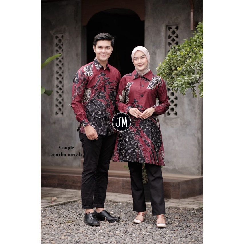 Batik Couple Modern Tunik Batik Wanita Atasan Batik Kerja Kantor Wanita M L XL XXL Seragam Batik Alina