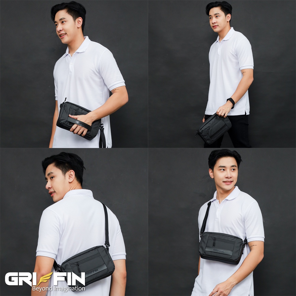 Pouch Bag Clutch Pria Levin Waistbag Distro Hitam by Griffin Apparel