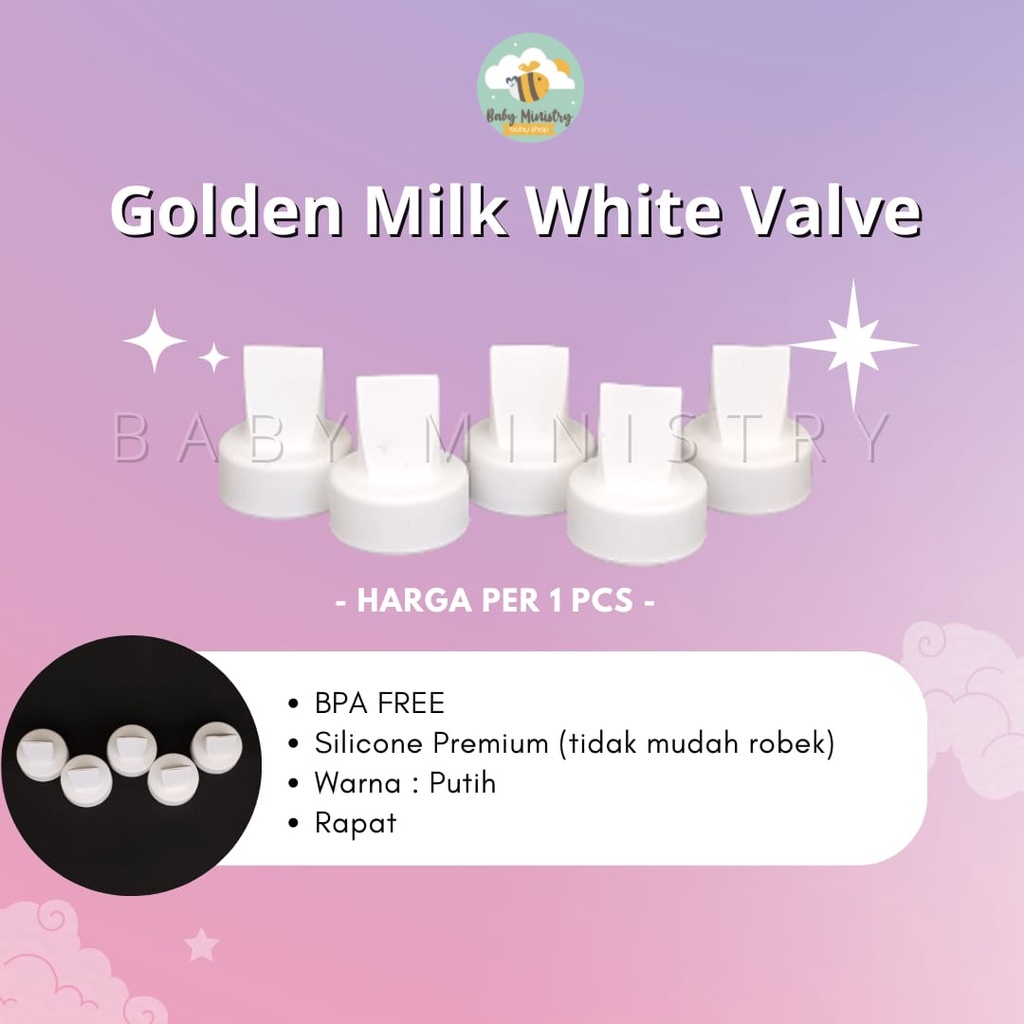 Golden Milk WHITE VALVE / Katup Silicone Spare Part / Aksesoris Breast Pump / VALVE