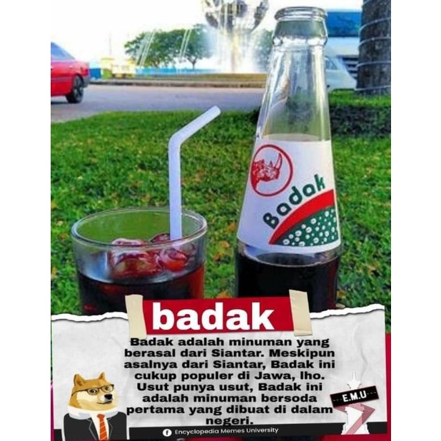 

minuman badak sarsaparilla dan soda badak