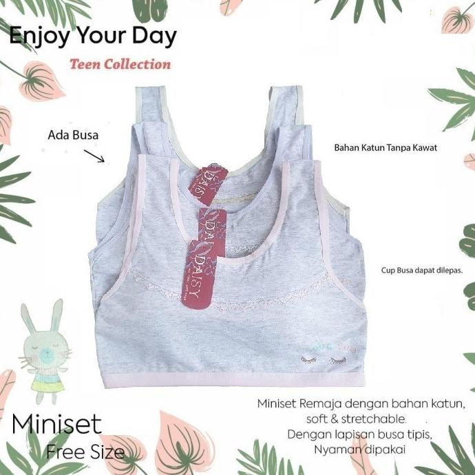 SPORT BRA/BH/MINISET ANAK PEREMPUAN/REMAJA/PELAJAR BUSA Daisy (3PCS)