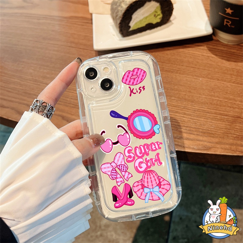 Soft Case Silikon Bening Desain Lnes Lipstick Sabun Tahan Gores Untuk iPhone 14 13 12 11 Pro Max X Xr Xs Max 8 7 6 6s Plus Se20