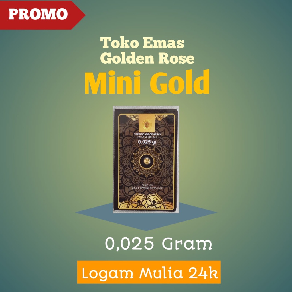 MINIGOLD 0.025 GRAM EMAS MINI 24K MINI GOLD BISA TUKAR ANTAM
