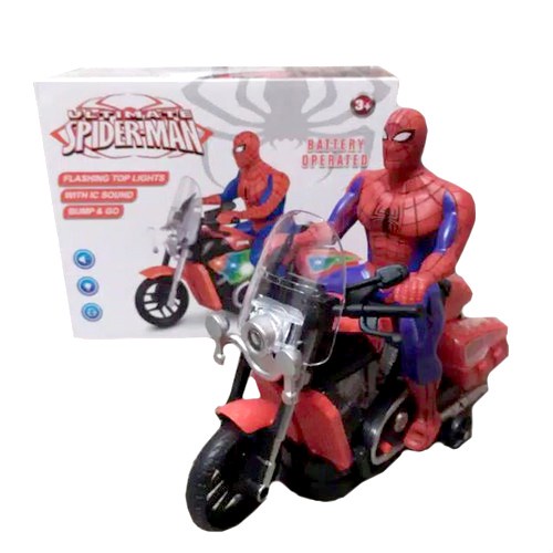 Mainan Anak Cowok Figure Spiderman Rider - Motor spiderman Bump Go