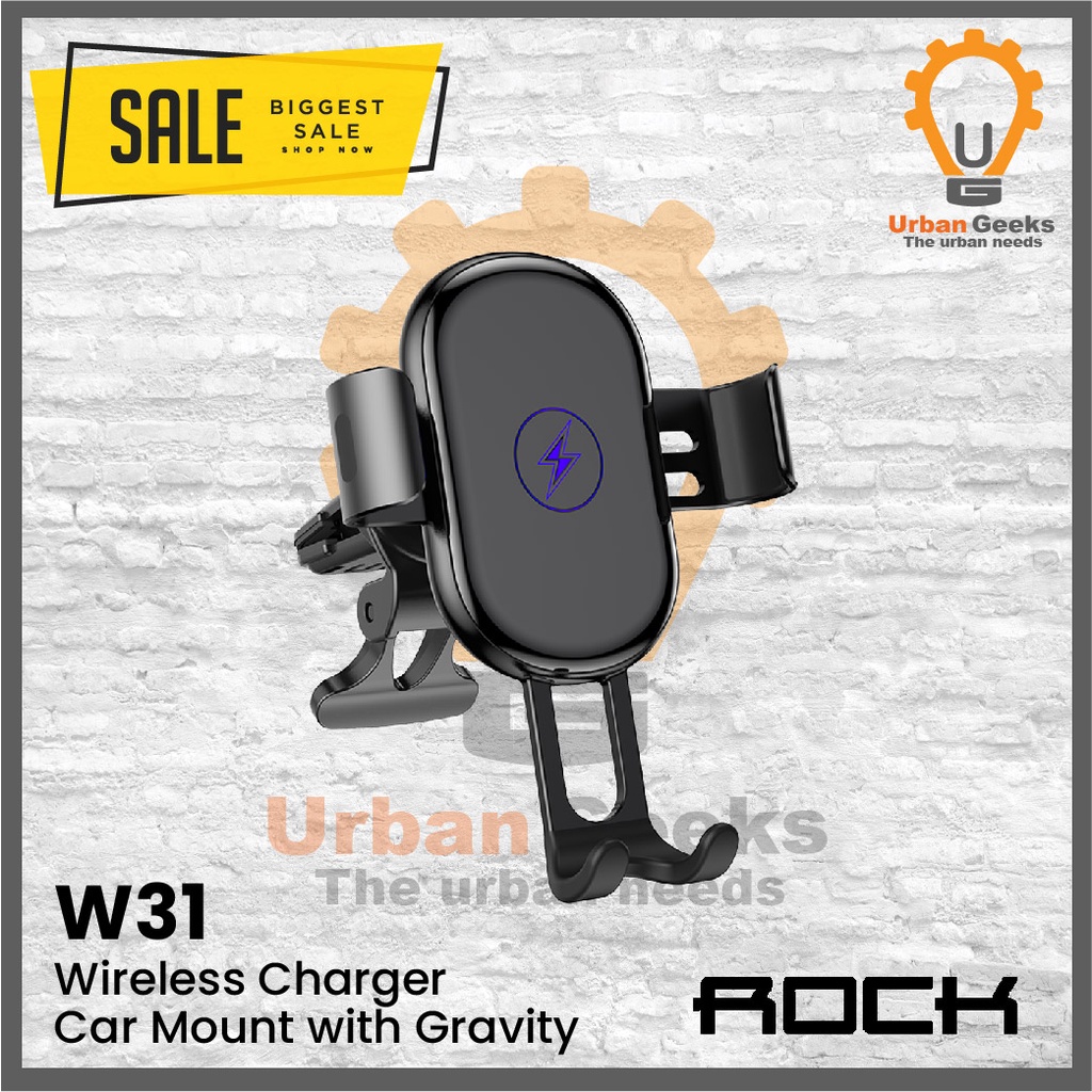 Wireless Charger Car Mount Rock Space W31 15 Watt