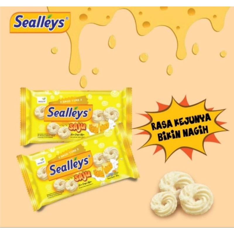 SEALLEYS Kue Kering Salju Keju Cemilan Bikin Nagih Salju Keju 40gr Snack Simple