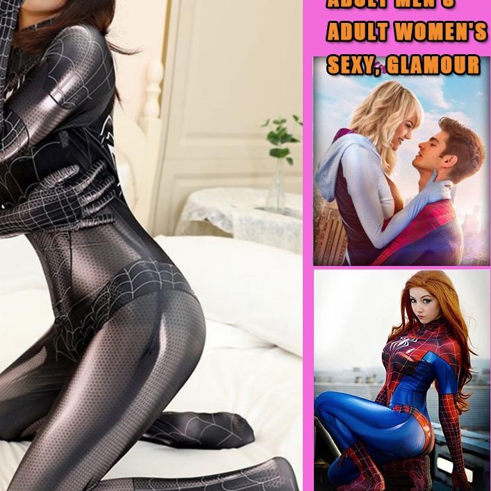 Terlaku.. Spiderman Lingerie Wanita Kostum Dva Women Cosplay Dva Suit