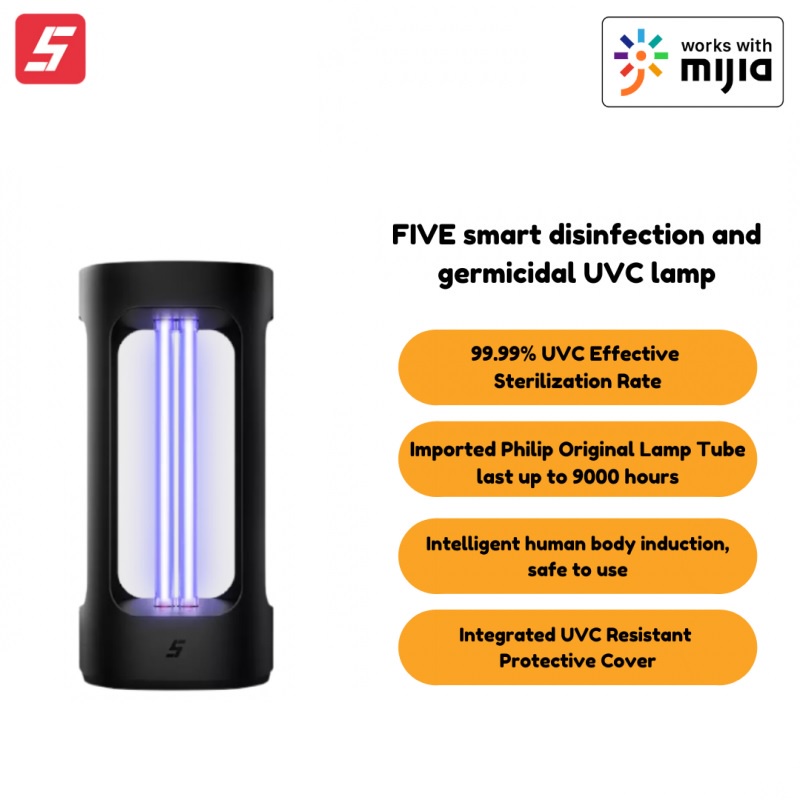 FIVE Lampu UVC Sterilisasi Disinfektan - YSXDD001YS