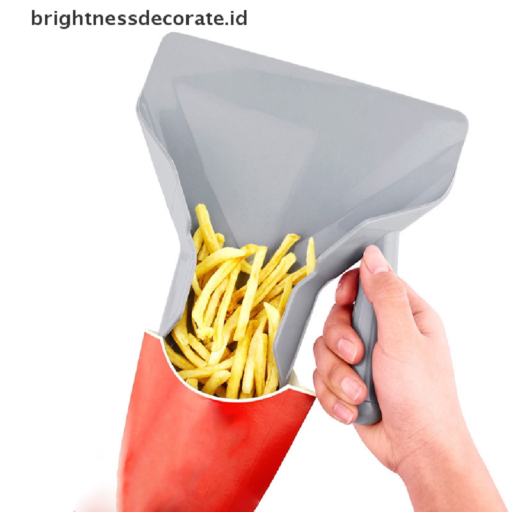 [Birth] Sendok Keripik Makanan French Fries Sekop Plastik Food grade Sendok Goreng Dengan Gagang [ID]