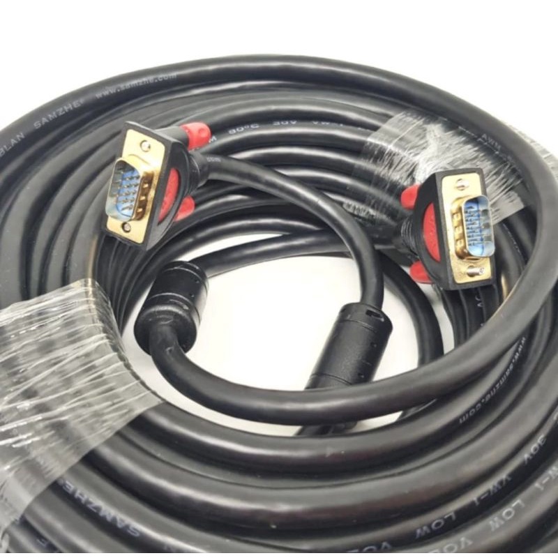 SKU-1074 KABEL VGA 20M 3+9 SUPER HIGH QUALITY GOLD PLATED 20 METER