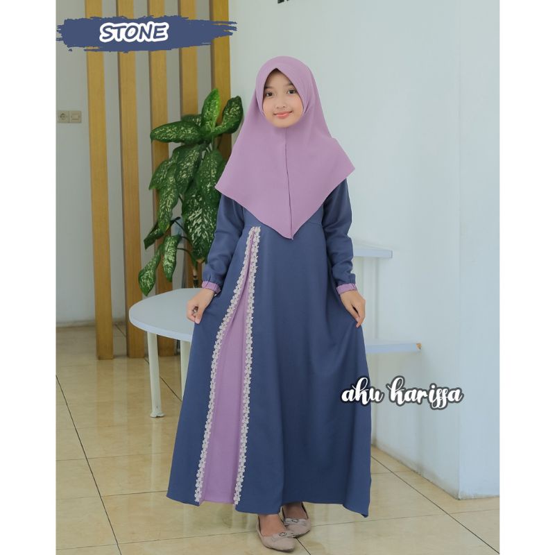 Gamis Anak Aku Karissa / Kayla Kids Ori Aku Karissa / Gamis Polos Anak / Baju Muslim Anak Perempuan