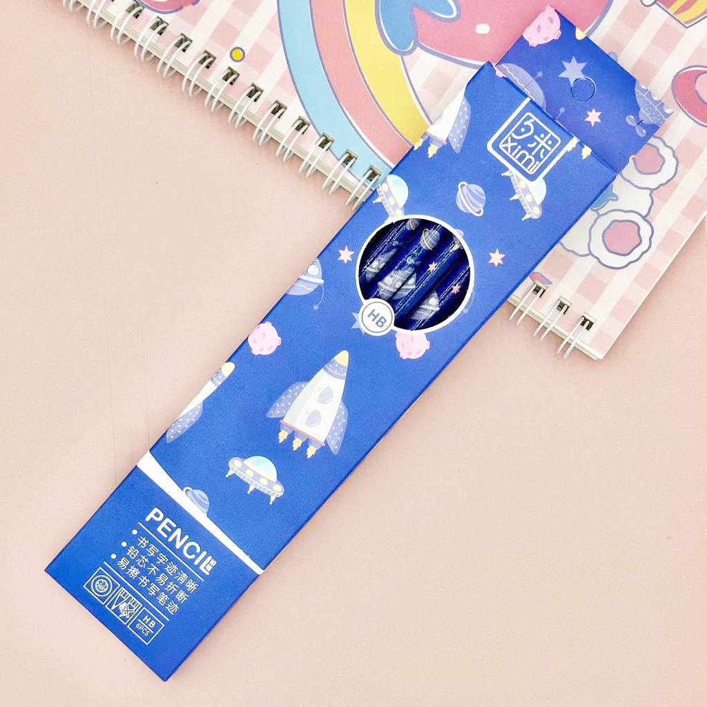 6PCS / SET PENSIL TULIS MOTIF + PENGHAPUS / PENSIL SET LUCU - JT0007