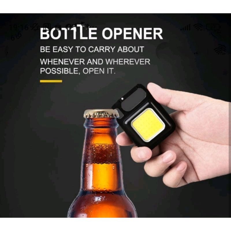 Lampu Senter Led COB Mini USB Charger Dengan Gantungan Kunci Untuk Outdor