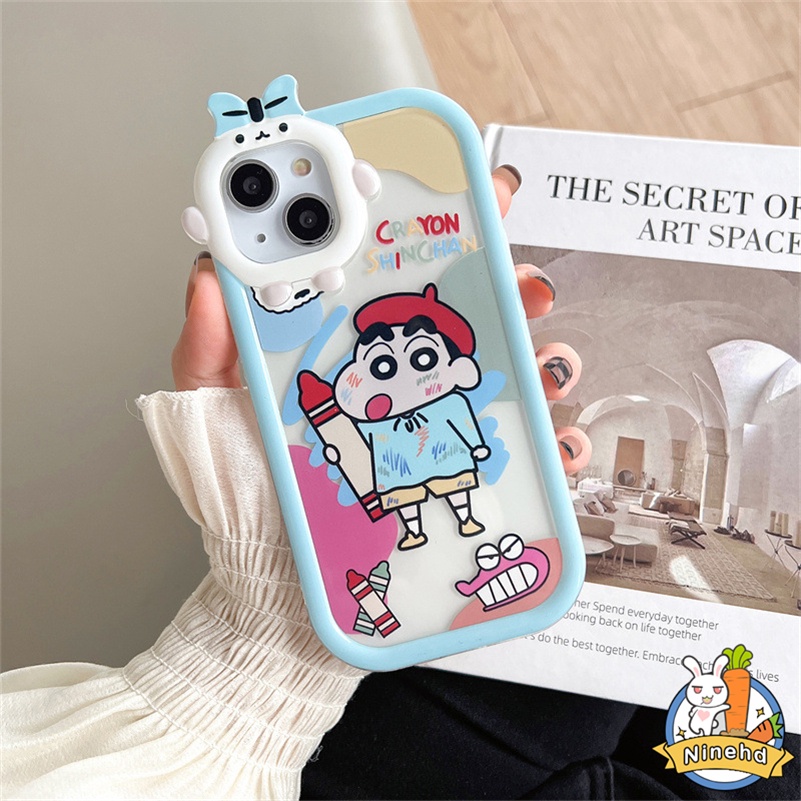 IPHONE Casing Kompatibel Untuk Iphone14 13 12 11 Pro Max X Xr Xs Max7 8 6 6s Plus Se2020 Kartun Monster Kecil Pelindung Lensa Ponsel Case Shockproof Silikon Soft Case Cover Pelindung