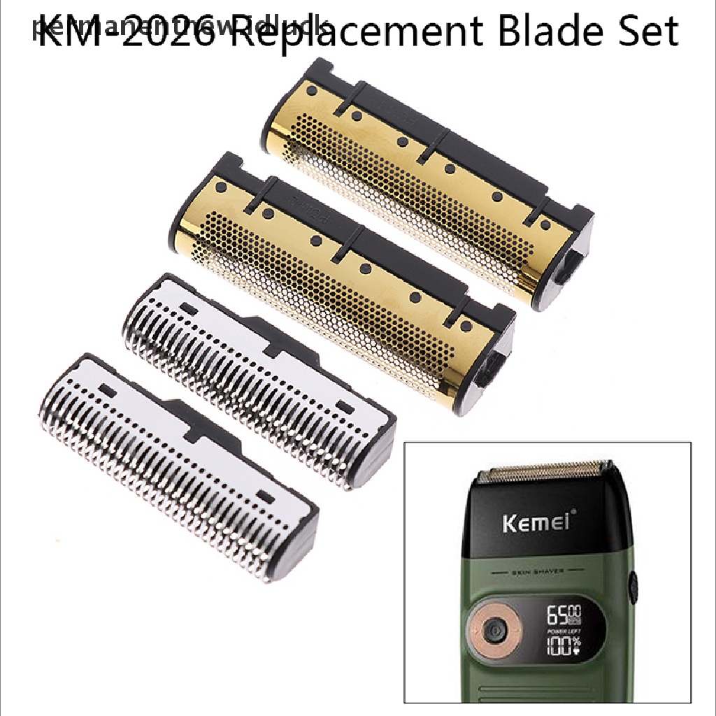 [luckypermanentnew] Set Pisau Pengganti Untuk Kemei Km-2026 Hair Trimmer Clipper Barber Cutg Head [ID]