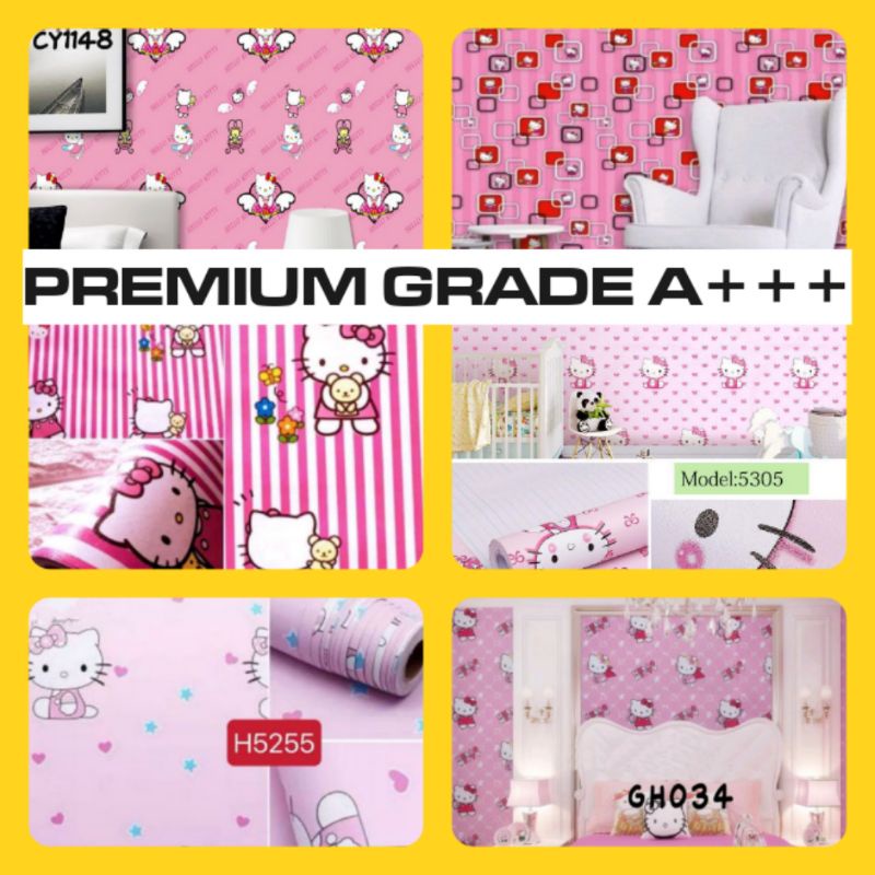 Wallpaper Hellokitty Wallpaper Dinding Kamar Anak Wallpaper Stiker HK Wallpaper Stiker Hellokitty Wa