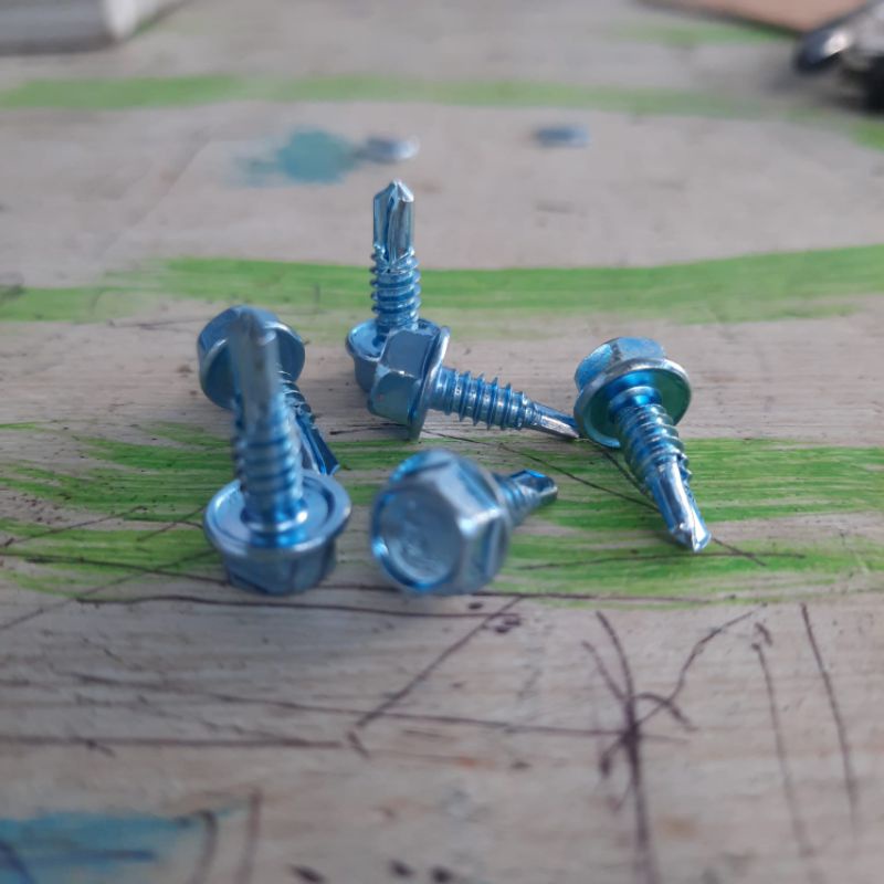 BAUT ROOFING PUTIH BAJA RINGAN LION 12x20mm , 12x50mm