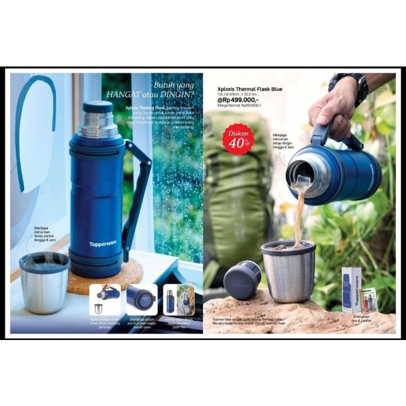 termos xploris flash blue by tupperware