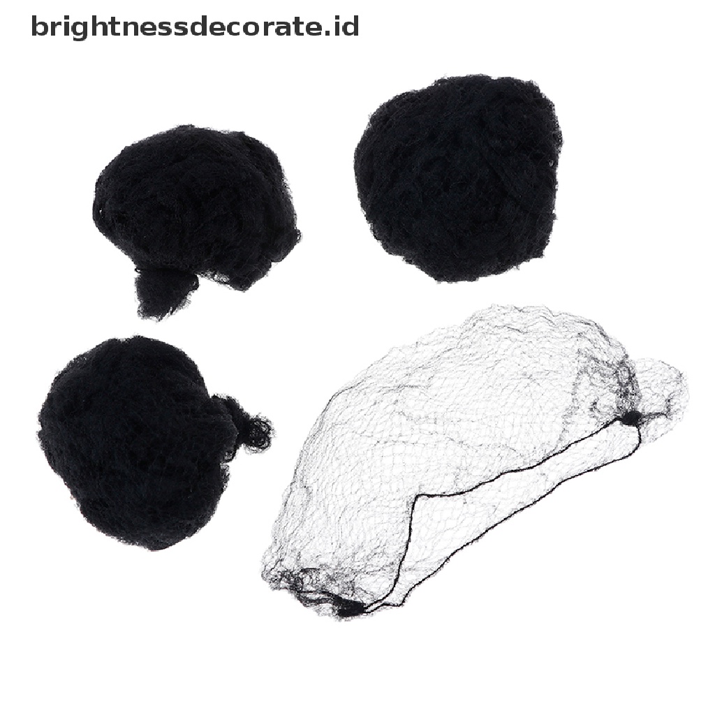 [Birth] 50/100pcs Wanita Jaring Rambut invisible edge mesh Hitam snood wig cap [ID]