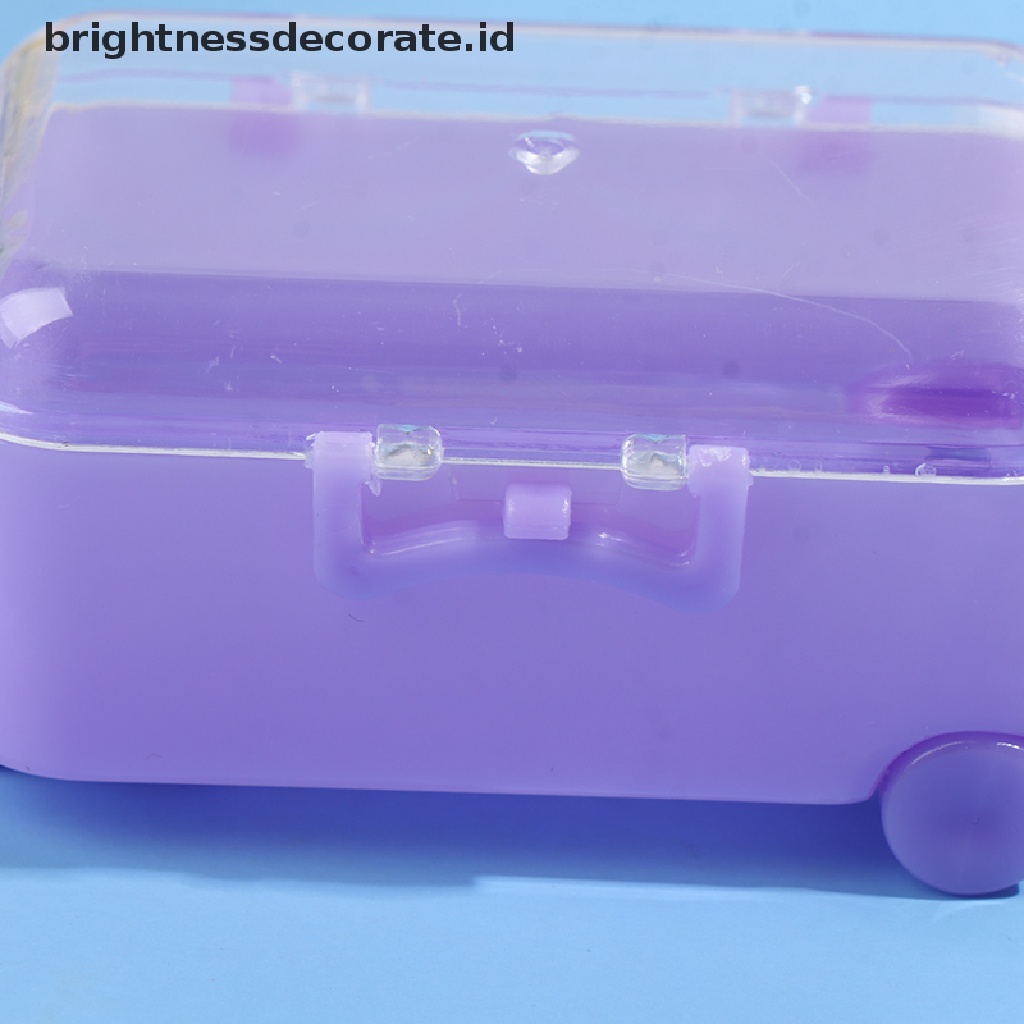 [Birth] Miniatur Koper Travel Plastik Kotak Koper Boneka Aksesoris Furniture Mainan Anak [ID]