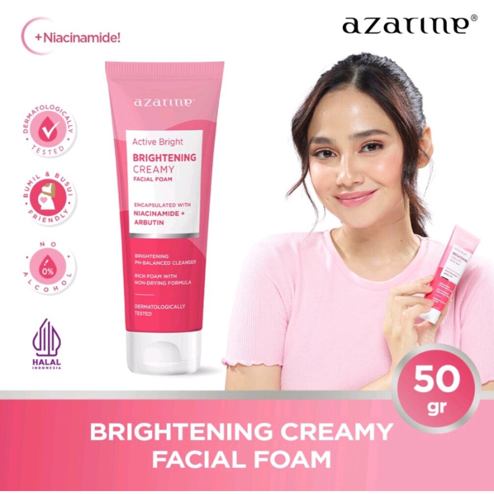 Azarine Active Bright BRIGHTENING CREAMY FACIAL FOAM 50g