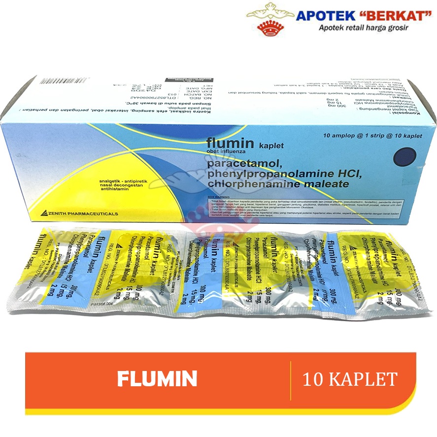 flumin tablet obat flu tab kaplet 10's 10 / strip